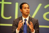 Republican senate nominee Ted Cruz and San Antonio mayor Julián Castro debate the future of Texas politics at The Texas Tribune Festival on September 22, 2012.