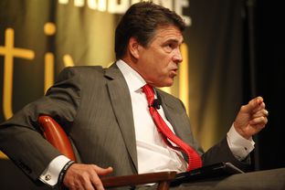 The second annual Texas Tribune Festival kicked off with with a conversation between Texas governor Rick Perry and Tribune founder and CEO Evan Smith in the Grand Ballroom of the AT&T Conference Center in Austin, Texas on September 21, 2012.