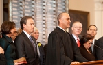 Wallace Jefferson swearing in Joe Straus at the 82nd Legislative Session. 
