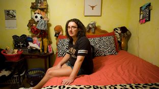 Michelle Gaines, 26, in her bedroom in Palestine, TX, on Sunday, July 22, 2012.