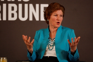 April 15, 2010. Karen Hughes speaks in Austin, TX.