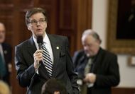 January 9th, 2013: Sen. Dan Patrick R-Houston who is in favor of eliminating the two-thirds rule, speaks on the Senate floor. Senators have agreed to leave the rule as is.