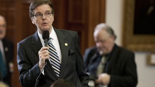 January 9th, 2013: Sen. Dan Patrick R-Houston who is in favor of eliminating the two-thirds rule, speaks on the Senate floor. Senators have agreed to leave the rule as is.