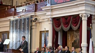 Governor Rick Perry delivers the State of State speech on February 8th, 2011.