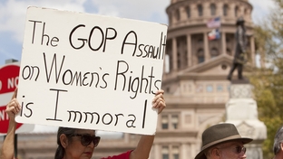 Protesters on March 6, 2012, rallying at the Capitol against the likely demise of the state's Women's Health Program.