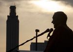 Ron Paul speaking at a rally at the University of Texas at Austin on April 26, 2012.
