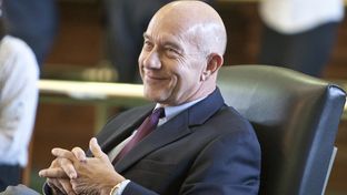 January 14th, 2013: Senator John Whitmire D-Houston smiles as fellow Senators praise his 40 years in the Texas legislature