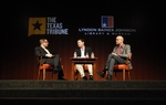 Mark Halperin (center) and John Heilemann (right), co-authors of Game Change