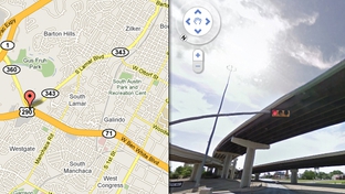 A red-light camera intersection in south Austin.
