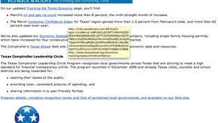 What the user sees on the screen is a link to the "Consumer Confidence Index" for March. But clicking on that link actually goes through a tracking system that can be used to identify the email address where this notice was originally sent.