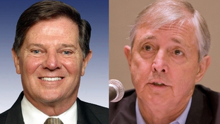 Former U.S. Rep. Tom DeLay, R-Sugar Land, and former Travis County D.A. Ronnie Earle.