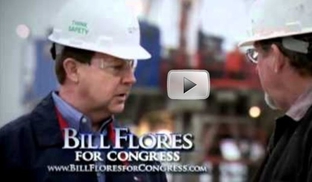 Screen shot from Bill Flores ad