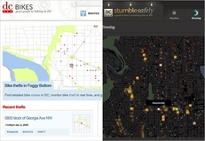 Sites like D.C. Bikes and Stumble Safely present government data with innovative applications.