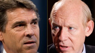 Republican Rick Perry and Democrat Bill White