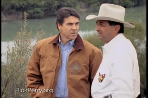 A screengrab from Perry's "Border" spot.