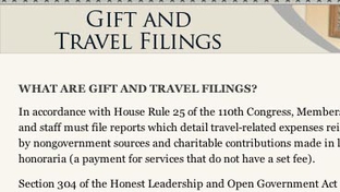 U.S. House travel disclosure Web site.