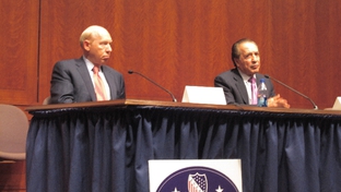 Bill White and Farouk Shami at LULAC candidate forum