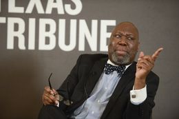 Texas Commissioner of Education Michael Williams answers a question at TribLive on Jan. 10, 2013.