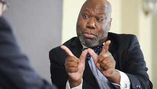 Education Commissioner Michael Williams answers an Evan Smith question at TribLive on January 10, 2013.