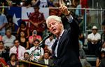 Former President Bill Clinton stopped in San Antonio on Thursday to rally Democrats and campaign for Democratic congressional hopeful Pete Gallego, who is challenging U.S. Rep. Quico Canseco.
