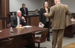 Decorum broke down on Monday before a hearing began in Galveston County Court concerning a case involving plaintiffs' attorney Steve Mostyn, the Texas Windstorm Insurance Association (TWIA), and state Rep. Larry Taylor, R-Friendswood. Mostyn — one of the state's leading trial lawyers and Democratic donors — confronts Taylor's attorney, Joe Nixon, who in his former life as a legislator authored a 2003 tort reform bill limiting lawsuit damages. Mostyn berates Nixon about how he offered his services unsolicited to Taylor, who has sought to make public the fees earned by Mostyn and other lawyers who sued TWIA. Mostyn compares it to oft-criticized client recruitment by plaintiffs' lawyers (ambulance chasing, in other words). 