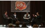 University of Texas at Brownsville President Juliet Garc&iacute;a, Antioch University Chancellor Felice Nudelman and Steven Mintz, of the University of Texas System's Institute for Transformational Learning, discuss rapid changes facing higher education.