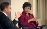 Linda Chavez-Thompson, the Democratic nominee for lieutenant governor, told a TribLive audience this morning that she's not afraid of being associated with President Barack Obama; quite the opposite.