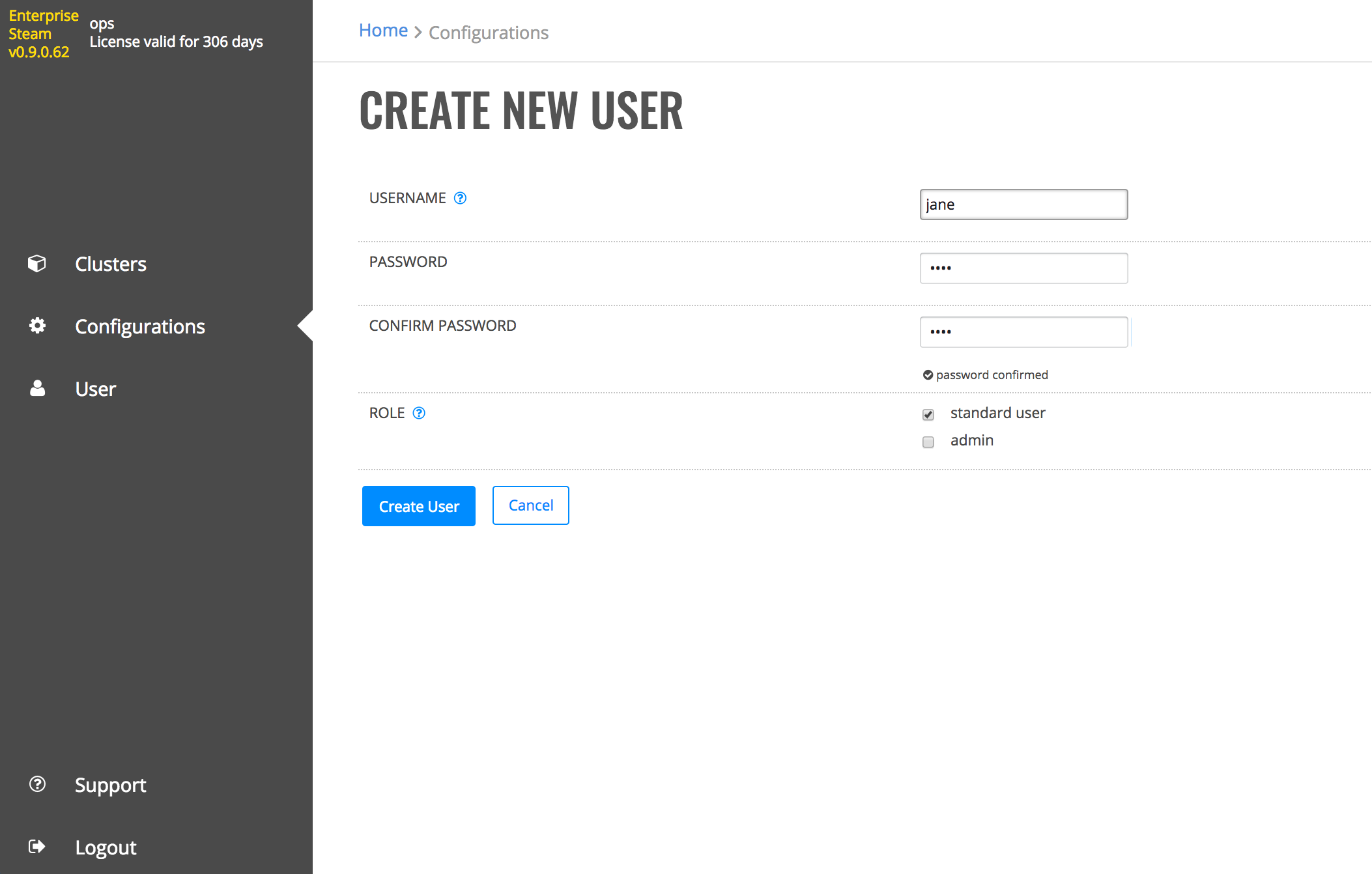 Create user