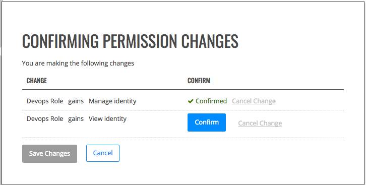Change permissions