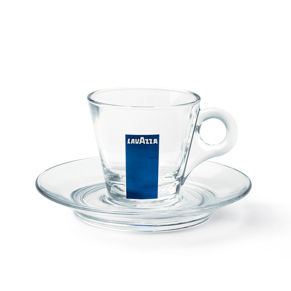 Lavazza Espresso Glass Cup and Saucer Set Lavazza USA