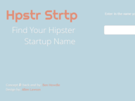 Hipster Startup