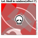 Lol. Skull in rainbow(effect 7)