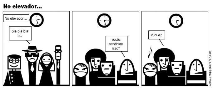 No elevador...