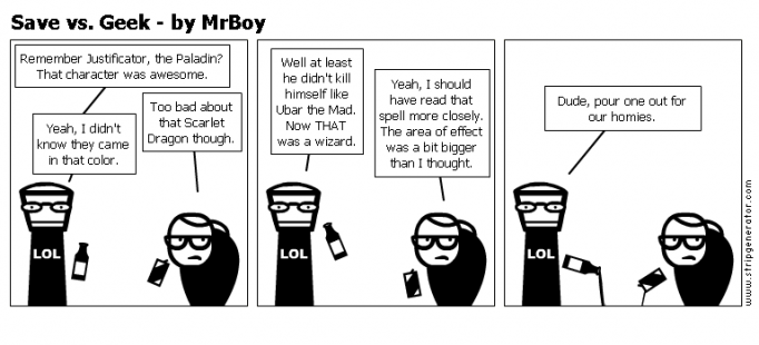 Save vs. Geek - by MrBoy