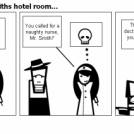 Meanwhile, in Mr. Smiths hotel room...