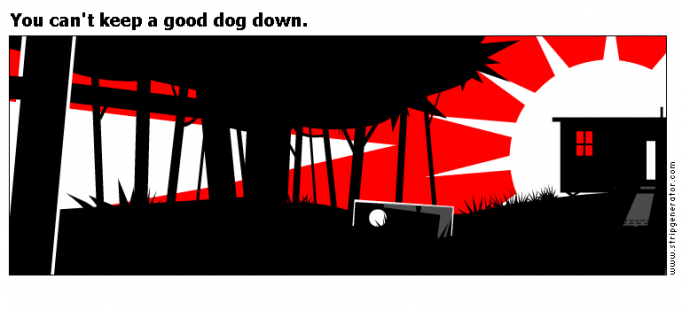 You can't keep a good dog down.