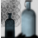 Bottles in a window