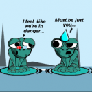 Hopping Mad: Water-falling gets you down.