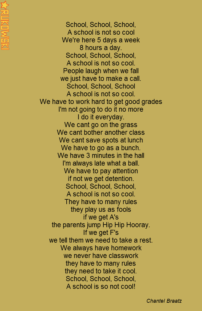 School Is Not So Cool