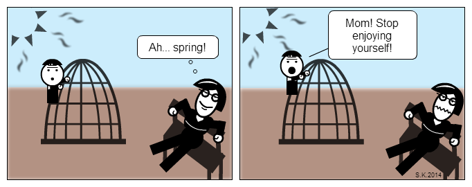 Kid cartoon: Sunny day at the playground