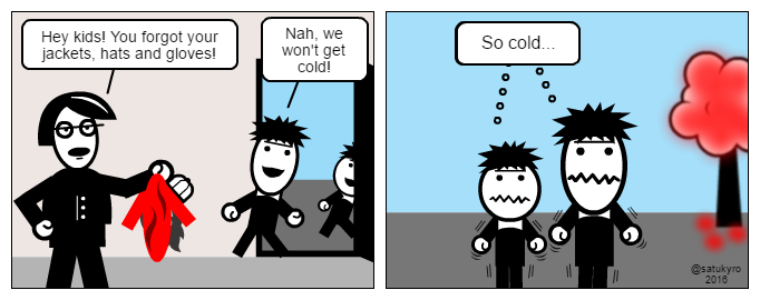 Kid cartoon: Kids' autumn tradition