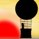 Flight at sunset