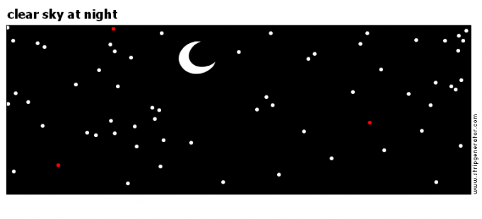 clear sky at night