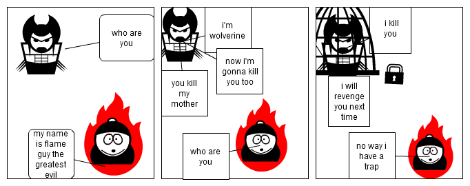 wolverine vs flame guy part 1