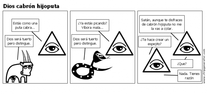 Dios cabrón hijoputa