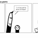 El Largo, el Peque y Cuadrado su perro
