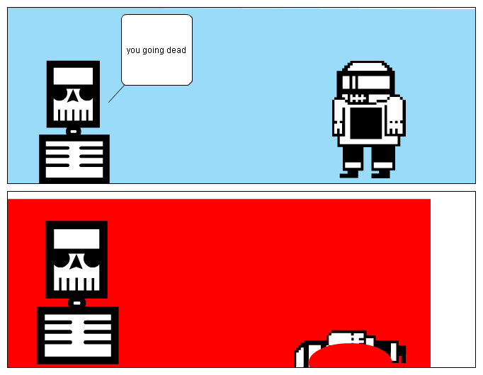 skeleton vs robot 2