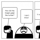 How did the Ocean Greet the human?