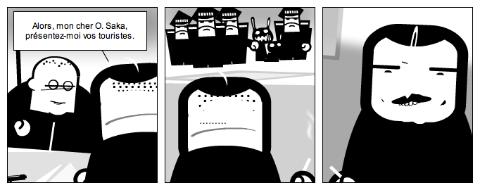 Wrote __ ._   Les touristes