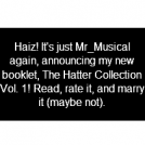 Hatter Collection Vol. 1 Cover